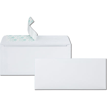 Quality Park No. 10 Business Envelopes: Redi-Strip Self-Seal 4 1/8’’ x 9 1/2’’ 24 lb - White Wove - Envelopes