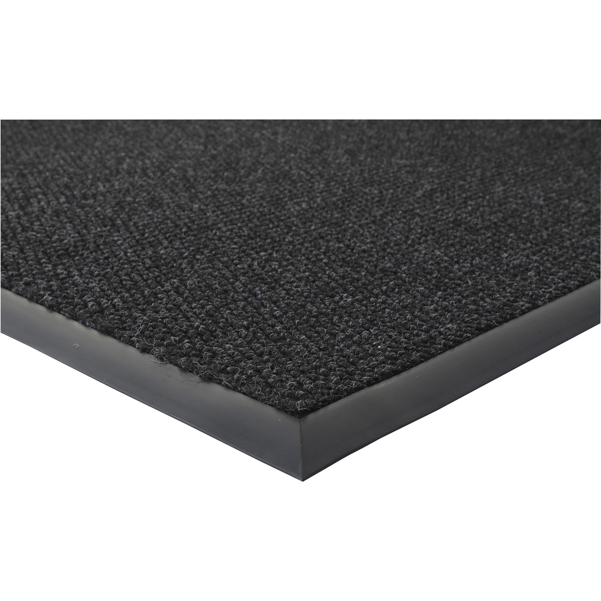 Genuine Joe Ultraguard Berber Heavy Traffic Mat - Hard Floor, Indoor, Outdoor - 60" Length x 36" Width - Rubber - Charcoal Black - 1 Each