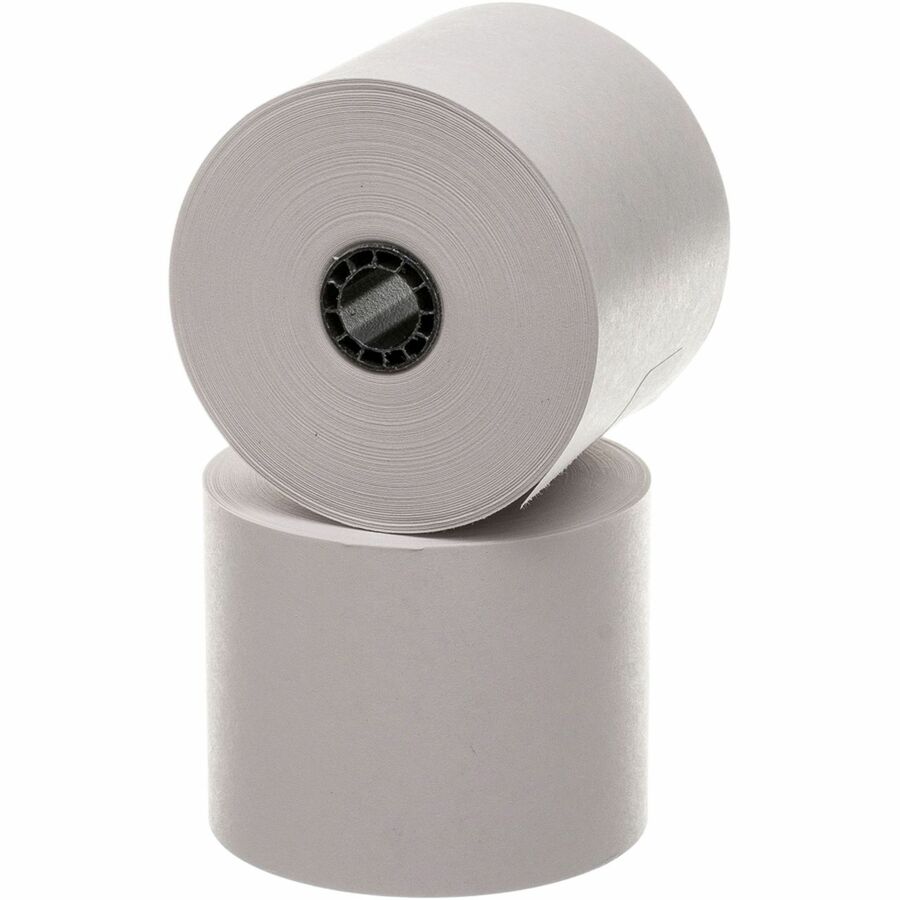 Business Source 1-Ply 126' Adding Machine Paper Rolls - 2 1/4" x 126 ft - 13.80 lb Basis Weight - Sustainable Forestry Initiative (SFI) - Lint-free - White - 100 / Carton