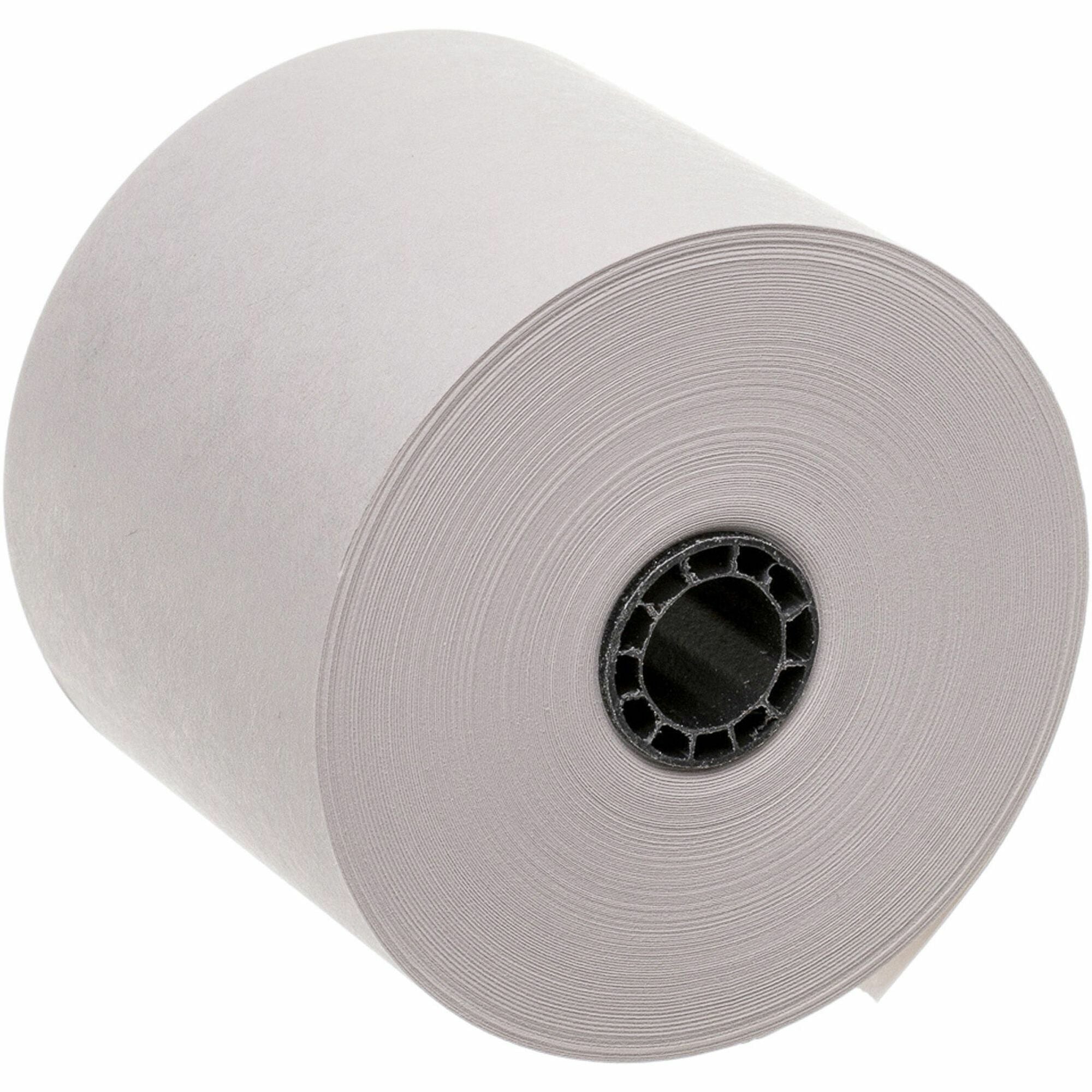 Business Source 1-Ply 126' Adding Machine Paper Rolls - 2 1/4" x 126 ft - 13.80 lb Basis Weight - Sustainable Forestry Initiative (SFI) - Lint-free - White - 100 / Carton