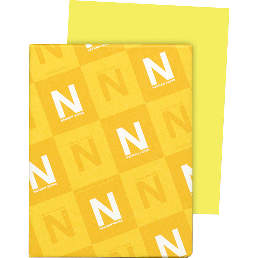 Astrobrights Color Card Stock - Lift-Off Lemon - Letter - 8 1/2" x 11" - 65 lb Basis Weight - Acid-free, Lignin-free - Lemon (Yellow) - 250 / Pack