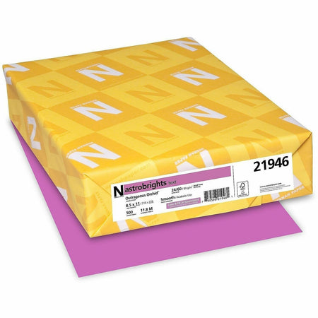 Astrobrights Color Paper - Orchid - Letter - 8 1/2" x 11" - 24 lb Basis Weight - Acid-free, Lignin-free - Orchid - 500 / Ream