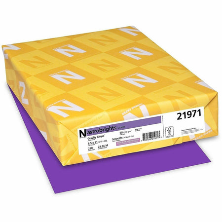 Astrobrights Color Cover Stock - Grape - Letter - 8 1/2" x 11" - 65 lb Basis Weight - Acid-free, Lignin-free - Gravity Grape (Purple) - 250 / Pack