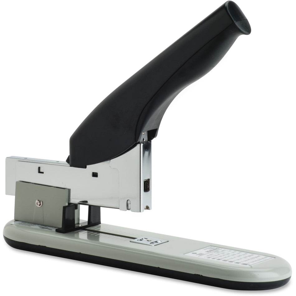 Business Source Heavy-duty Stapler - Staples Upto 220 Sheet - Staple Size: 0.25" , 0.31" , 0.38" , 0.50" , 0.56" , 0.63" , 0.75" , 0.81" , 0.88" , 0.94" - 2" Throat Depth - Black, Putty - Rubber, Steel - 1 Each