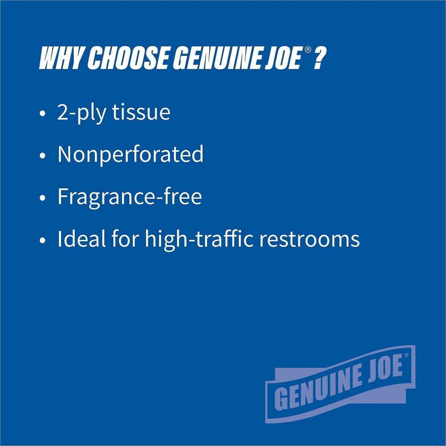 Genuine Joe Jumbo Dispenser Roll Bath Tissue - Alternate-Image4