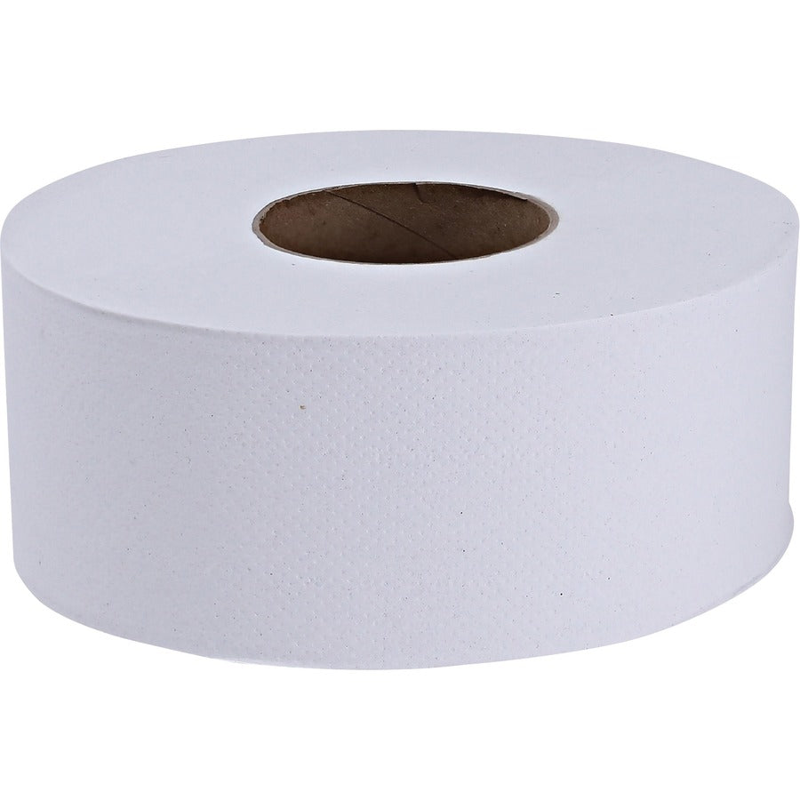 Genuine Joe Jumbo Dispenser Roll Bath Tissue - Right