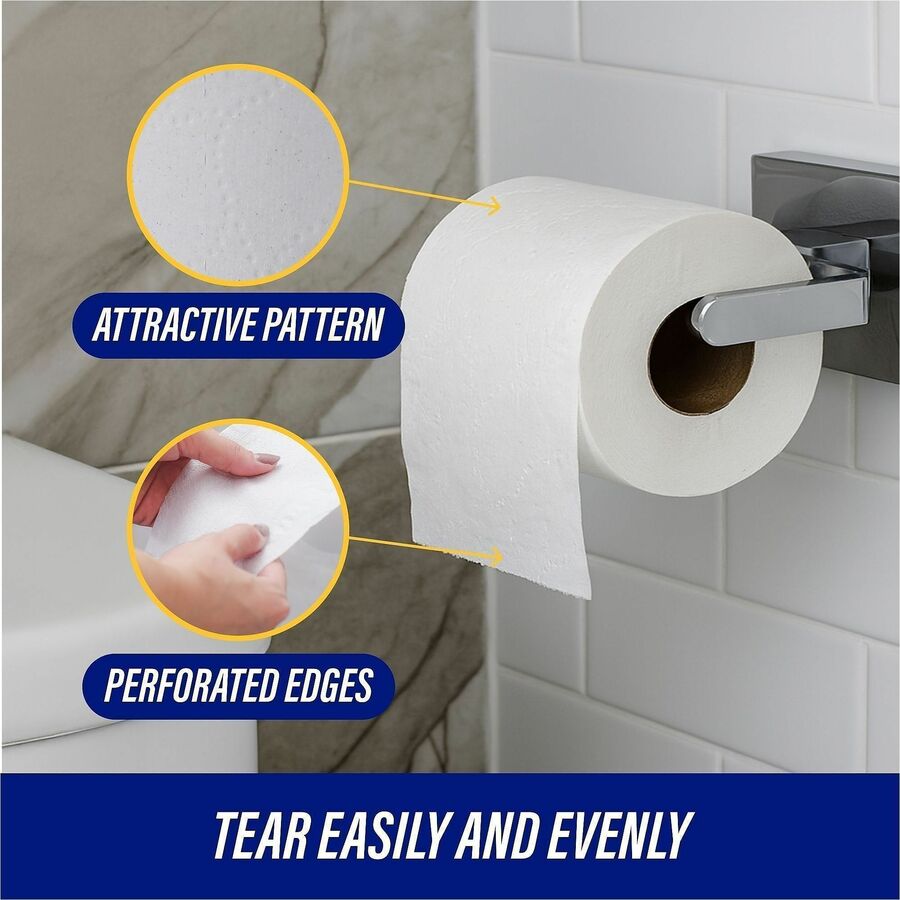 Genuine Joe Embossed Roll Bath Tissue - Alternate-Image6