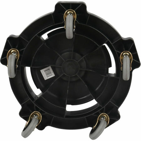 Genuine Joe 17.9’’ Round Dolly - 5 Casters - 3’’ Caster Size - Resin - 6.30’’ Height - Black - 1 Each - Hand Trucks &