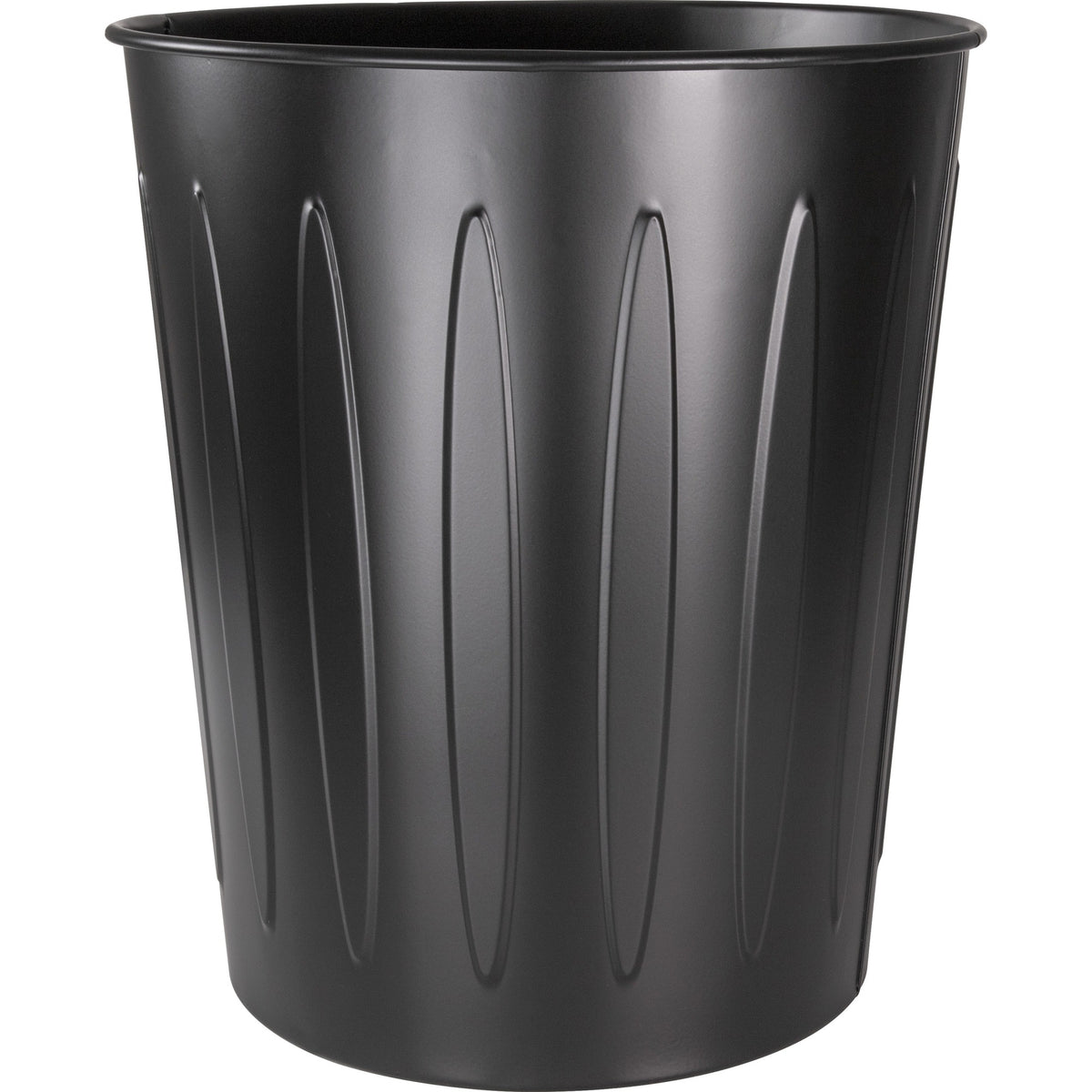 Genuine Joe Fire-Safe Trash Can: 6-Gallon Metal Bin - Waste Containers & Lids