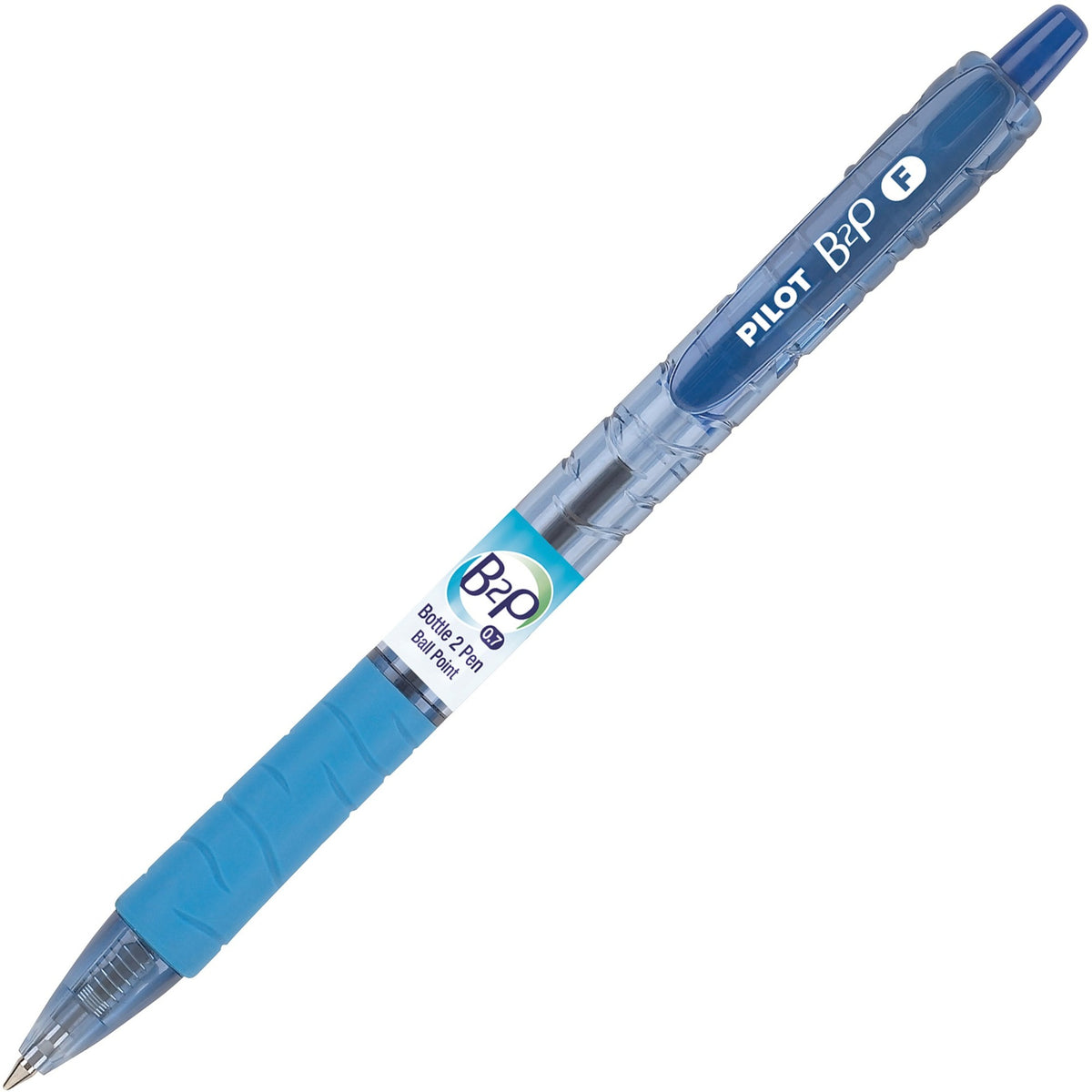 Pilot Bottle to Pen (B2P) B2P Recycled Retractable Ballpoint Pens - 0.7 mm Fine Pen Point - Refillable - Retractable - Blue Ink - Gel-based - Plastic Barrel - 1 Dozen