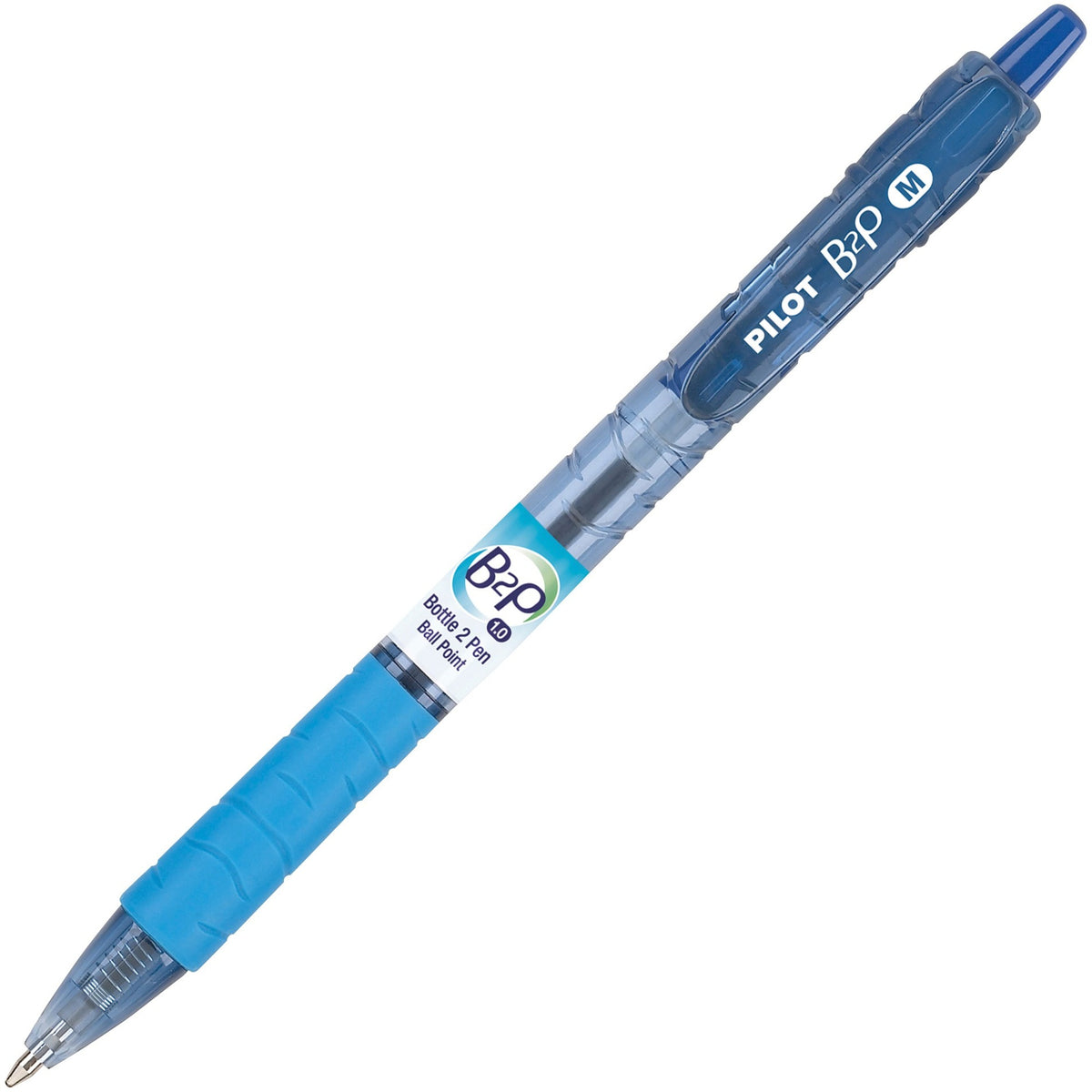 Pilot Bottle to Pen (B2P) B2P BeGreen Med Point Ballpoint Pens - 1 mm Medium Pen Point - Refillable - Retractable - Blue Ink - Gel-based - Plastic Barrel - 1 Dozen