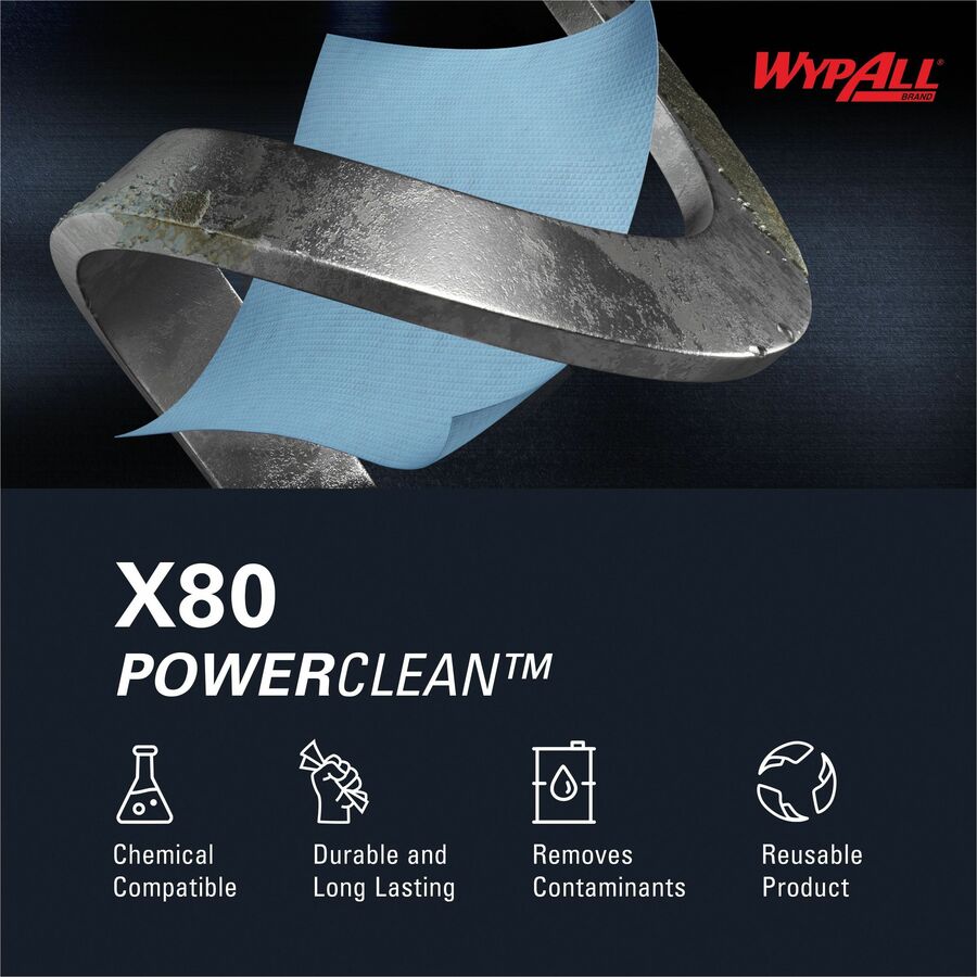 Wypall PowerClean X80 Heavy Duty Cloths Jumbo Roll - Rear