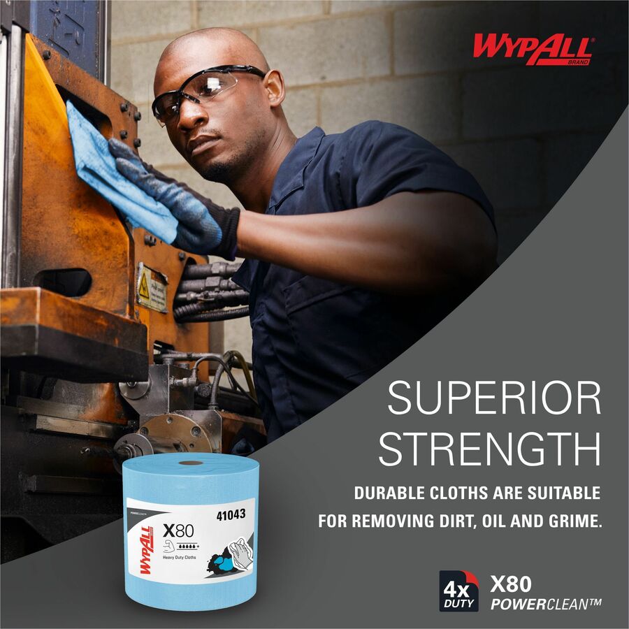 Wypall PowerClean X80 Heavy Duty Cloths Jumbo Roll - Right