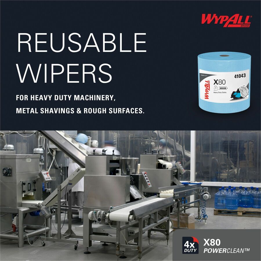 Wypall PowerClean X80 Heavy Duty Cloths Jumbo Roll - Front