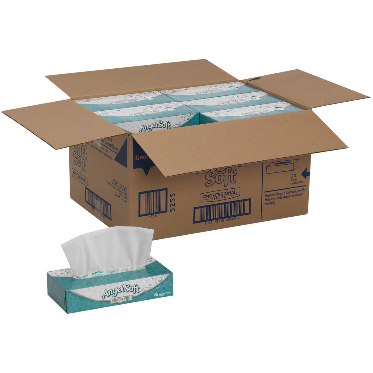Angel Soft Professional Series Premium Facial Tissue - 2 Ply - 8.85" Width x 7.65" Length - White - Fiber - 100/Box - 30 / Carton