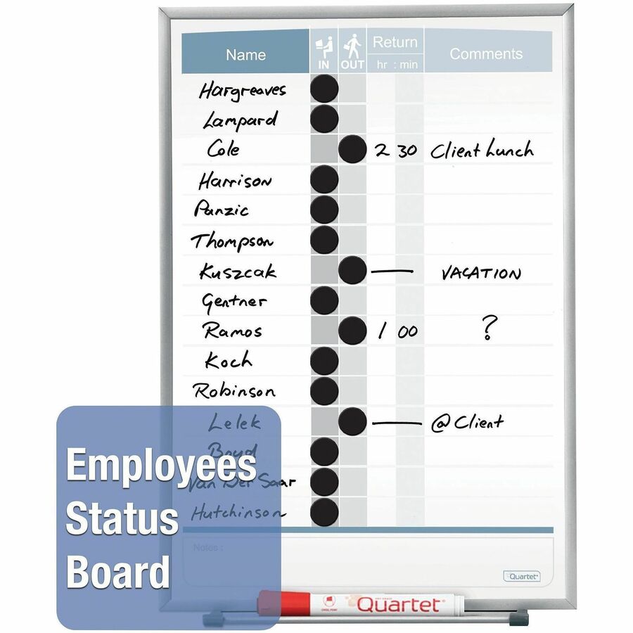 Quartet Matrix 15-employee In/Out Board - Alternate-Image2