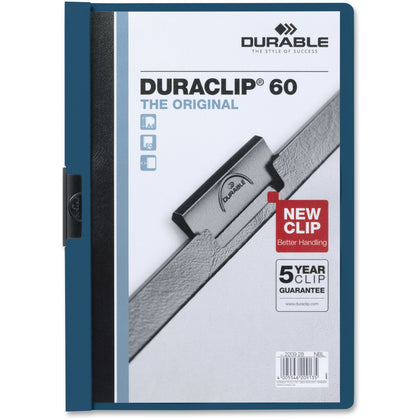 DURABLE DURACLIP Letter Report Cover: 8 1/2’’ x 11’’ 60 Sheets Capacity - Covers