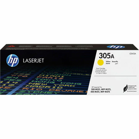 HP 305A (CE412A) Original Standard Yield Laser Toner Cartridge - Single Pack - Yellow - 1 Each - 2000