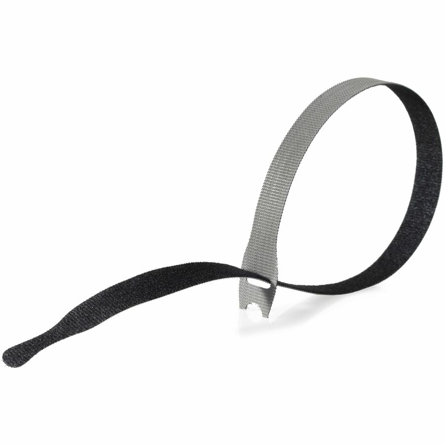 VELCRO®  ONE-WRAP Thin Ties 15in x 1/2in Ties Gray & Black 30 ct - Cable Tie - Black, Gray - 25 lb Loop Tensile - 15" Length - 30 / Pack