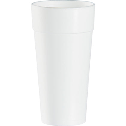 Dart J Cup 24 oz Insulated Foam Cups: White fl - 20/Bag - Cups