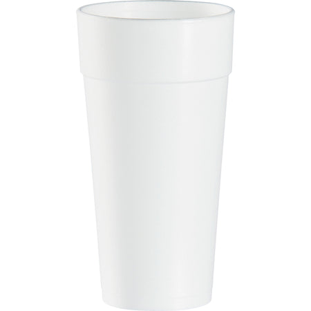 Dart J Cup 24 oz Insulated Foam Cups - 24 fl oz - Round - White - Foam - Coffee, Cappuccino, Tea, Hot Chocolate, Hot Cider, Juice, Soft Drink, Soda, Juice, Smoothie, Water - 20/Bag - 25 / Carton