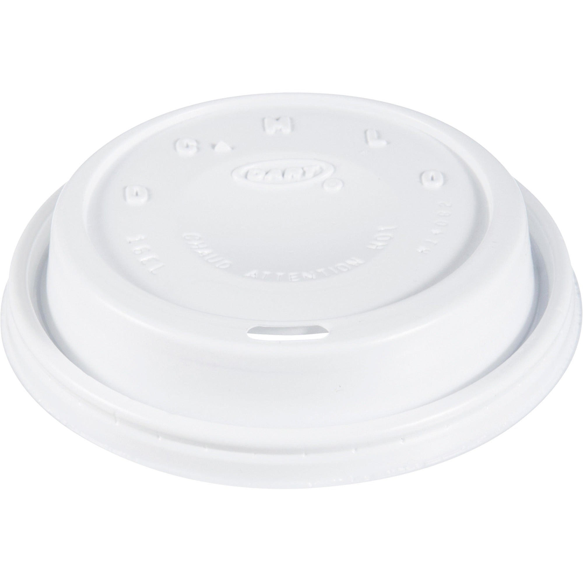 Dart Cappuccino Domed Lid - Dome - Plastic - White - 100/Bag - 10 / Carton