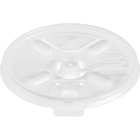 Dart Lift-n-Lock Clear Dome Coffee Cup Lids - White Translucent - 100/Bag - 10/Carton - Cups