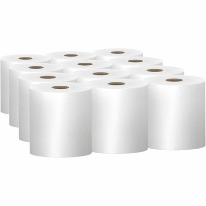 Scott Essential Universal High-Capacity Hard Roll Towels with Absorbency Pockets - 1 Ply - 8" Width x 1000 ft Length - 7.87" Roll Diameter - White - Paper - 12 / Carton