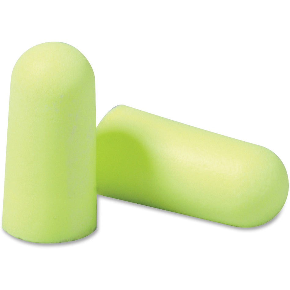 E-A-R soft Neons Uncorded Earplugs - Noise Protection - Foam, Polyurethane - Neon Yellow - Comfortable, Uncorded, Disposable - 2/Pair - 200 / Box