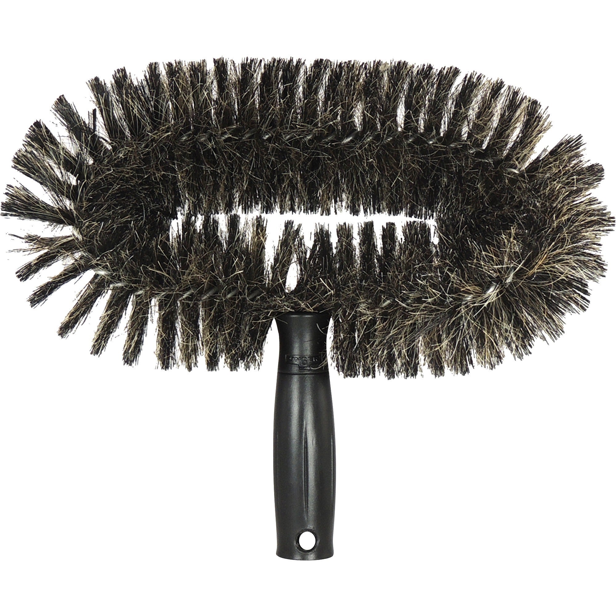 Unger StarDuster WallBrush - Horsehair Bristle - 9.4" Overall Length - Black, Brown - 1 Each