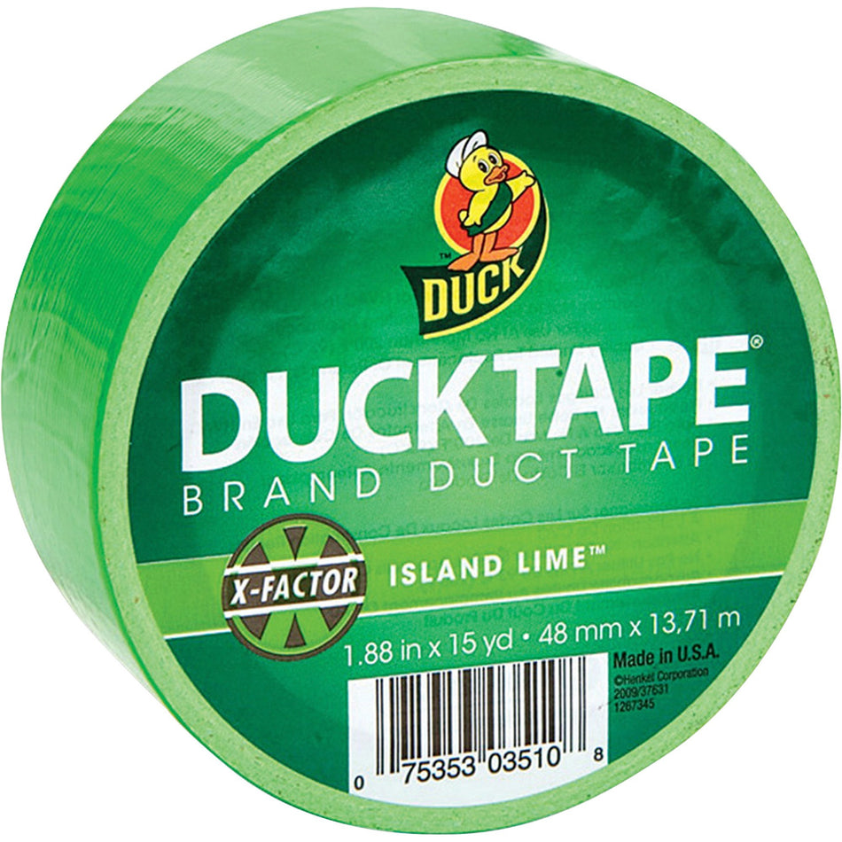 Duck Brand Color Duct Tape - 15 yd Length x 1.88" Width - Neon Green - For Color Coding, Repairing, Packing, Crafting - 1 Roll
