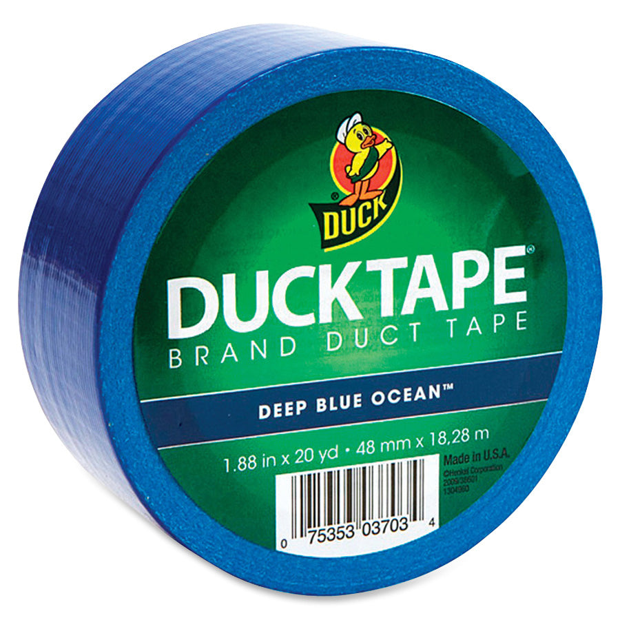 Duck Brand Brand Color Duct Tape - 20 yd Length x 1.88" Width - Blue - For Repairing, Color Coding, Packing, Crafting - 1 Roll