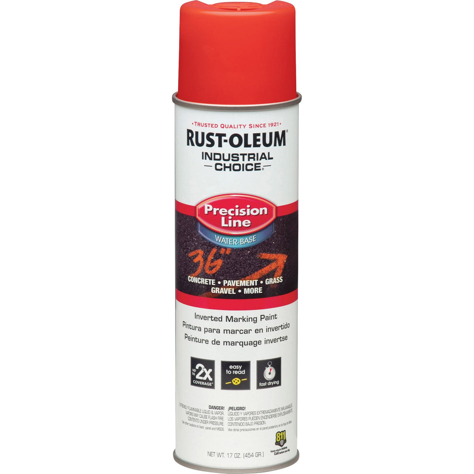 Rust-Oleum Industrial Choice Precision Line Marking Paint - 1 Color(s) - Safety Red - 17 fl oz - 1 Each