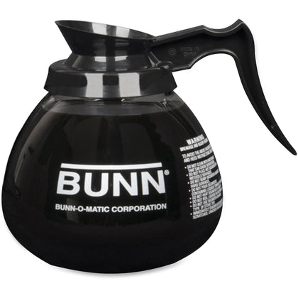 BUNN Glass Decanter: 64 oz. Black Handle - Premium Quality - Coffee Pots & Servers
