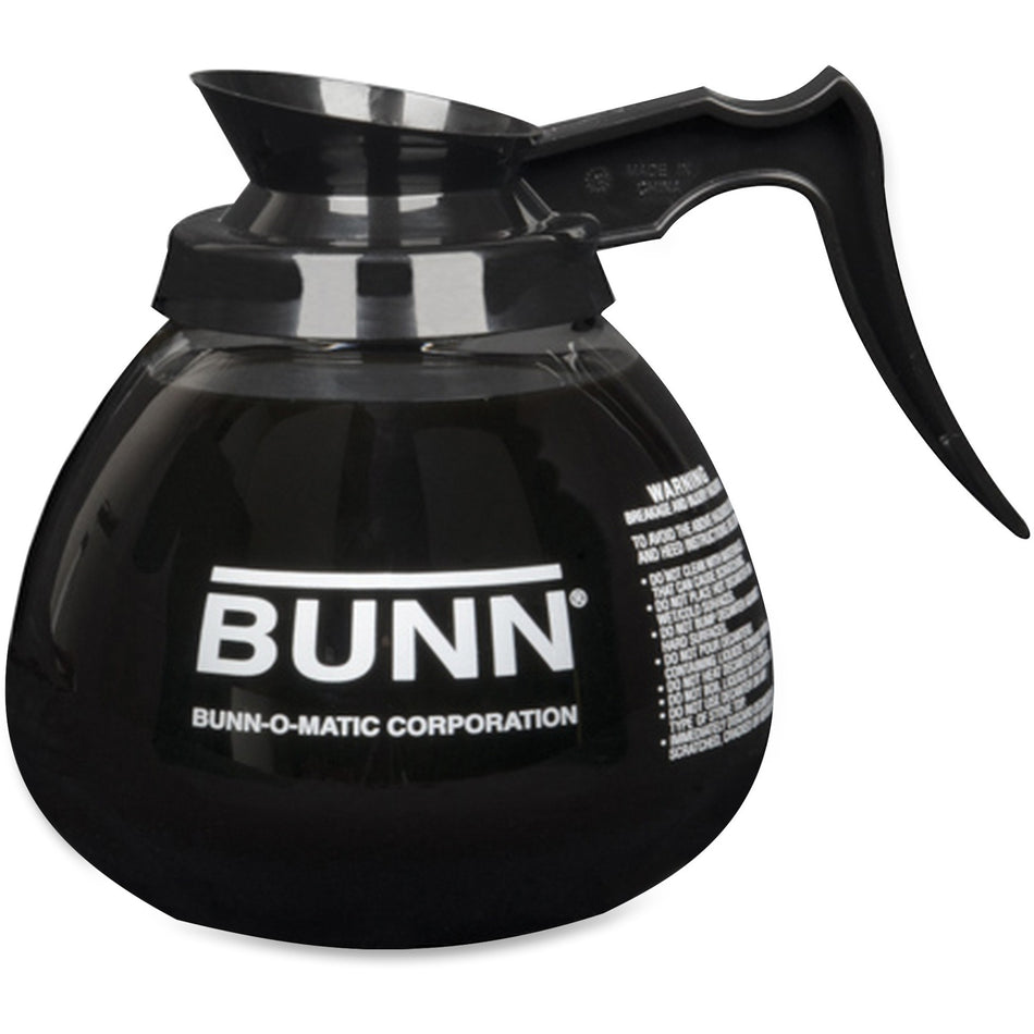BUNN 64 oz. Black Handle Glass Decanter - Decanter