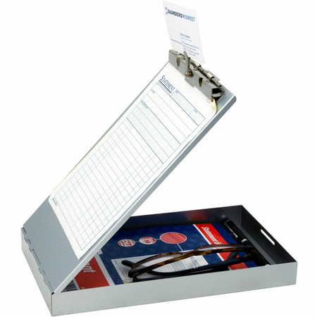 Saunders Recycled Aluminum Redi-Rite Clipboard - Top Opening - 6" x 9" Sheet Size - Aluminum - Silver - 1 Each