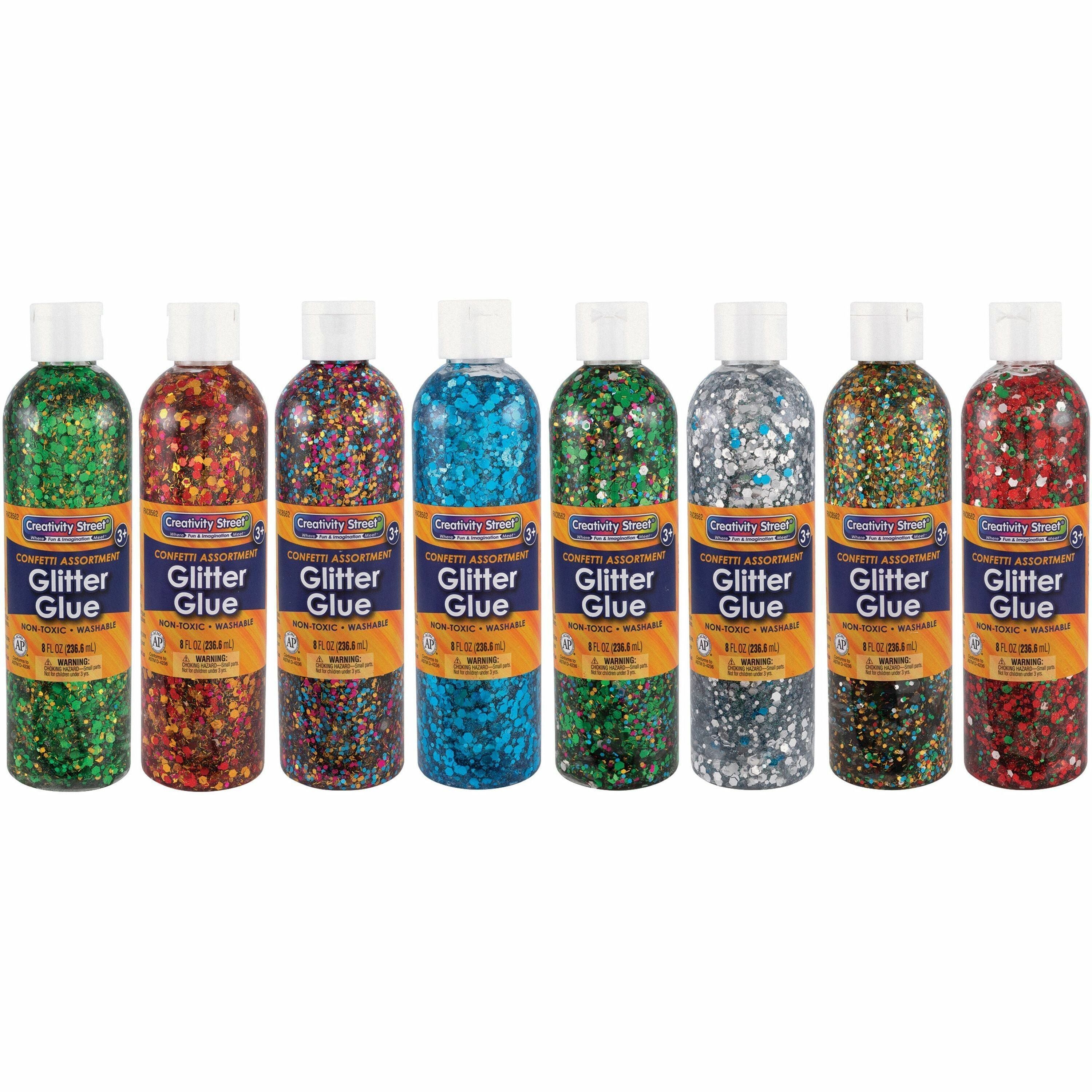 Creativity Street Classroom Size Glitter Chips - Craft, Classroom - Assorted - 8 / Box