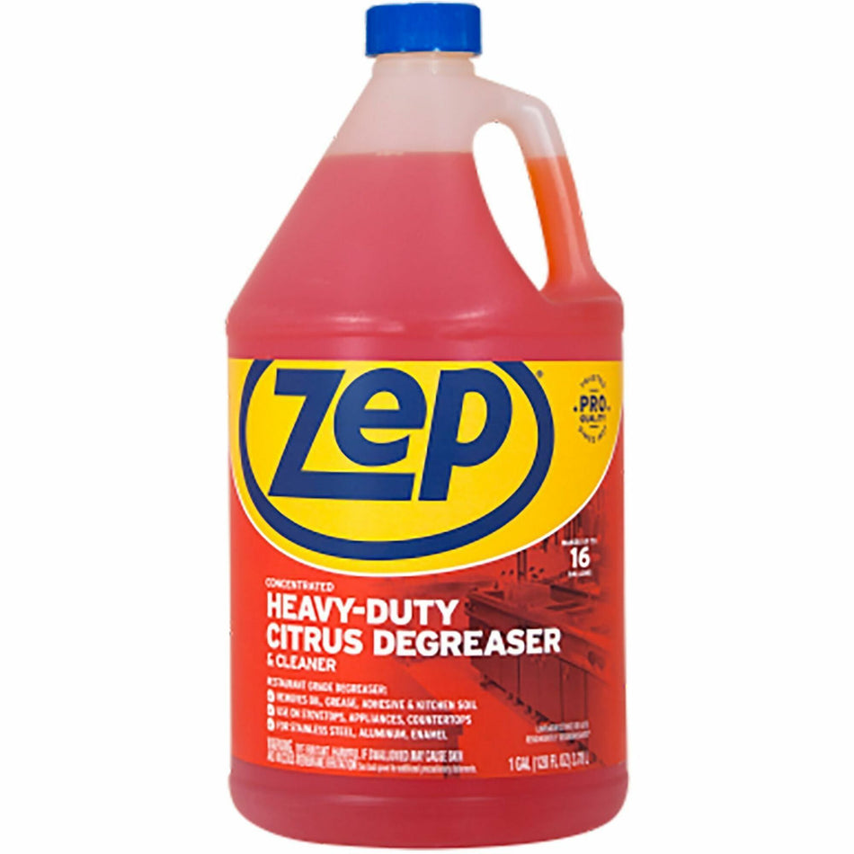 Zep Heavy-Duty Citrus Degreaser - Concentrate - 128 fl oz (4 quart) - Heavy Duty - Orange - 1 Each
