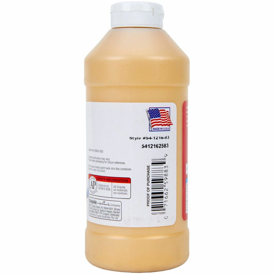 Crayola Premier Tempera Paint - 1 Color(s) - Gold - 16 fl oz - 1 Each