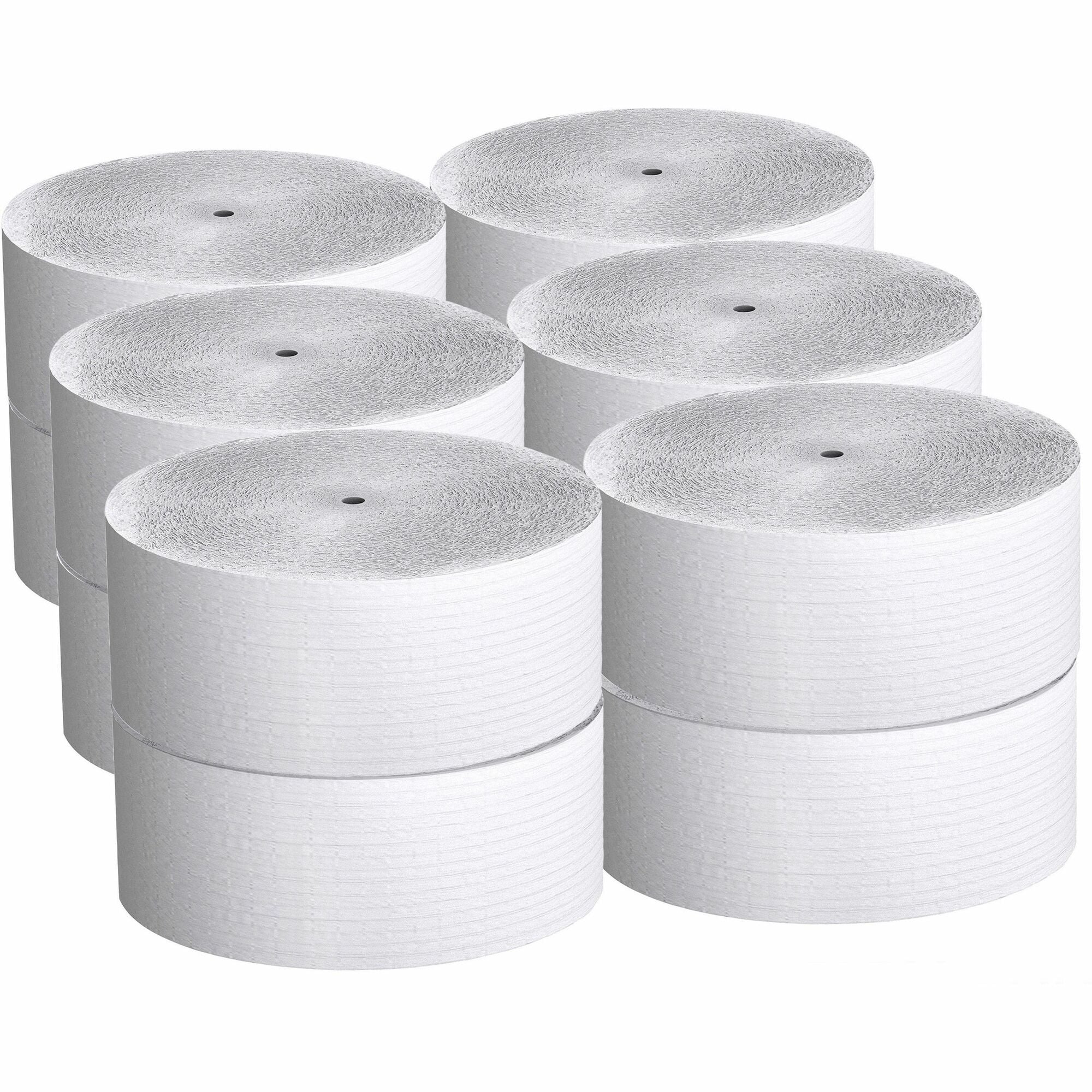 Scott Coreless High-Capacity Jumbo Roll Toilet Paper - 1 Ply - 3.78" Width x 2300 ft Length - 9" Roll Diameter - White - Fiber - 12 / Carton