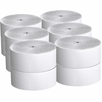 Scott Coreless High-Capacity Jumbo Roll Toilet Paper - 1 Ply - 2300 ft - White - 12/Carton - Bathroom Tissue