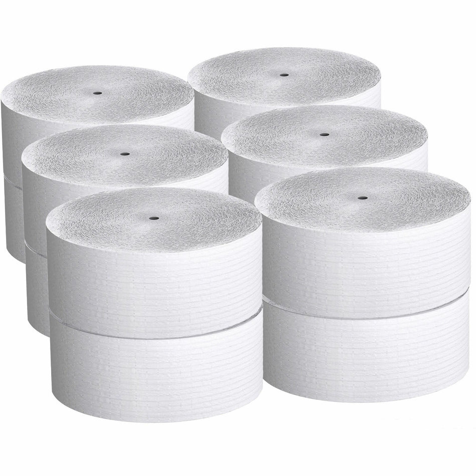 Scott Coreless High-Capacity Jumbo Roll Toilet Paper - 1 Ply - 3.78" Width x 2300 ft Length - 9" Roll Diameter - White - Fiber - 12 / Carton
