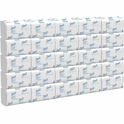 Scott® Pro Scottfold Multifold Paper Towels with Absorbency Pockets - 1 Ply - 7.80" Width x 12.40" Length - White - 175/Pack - 25 / Carton