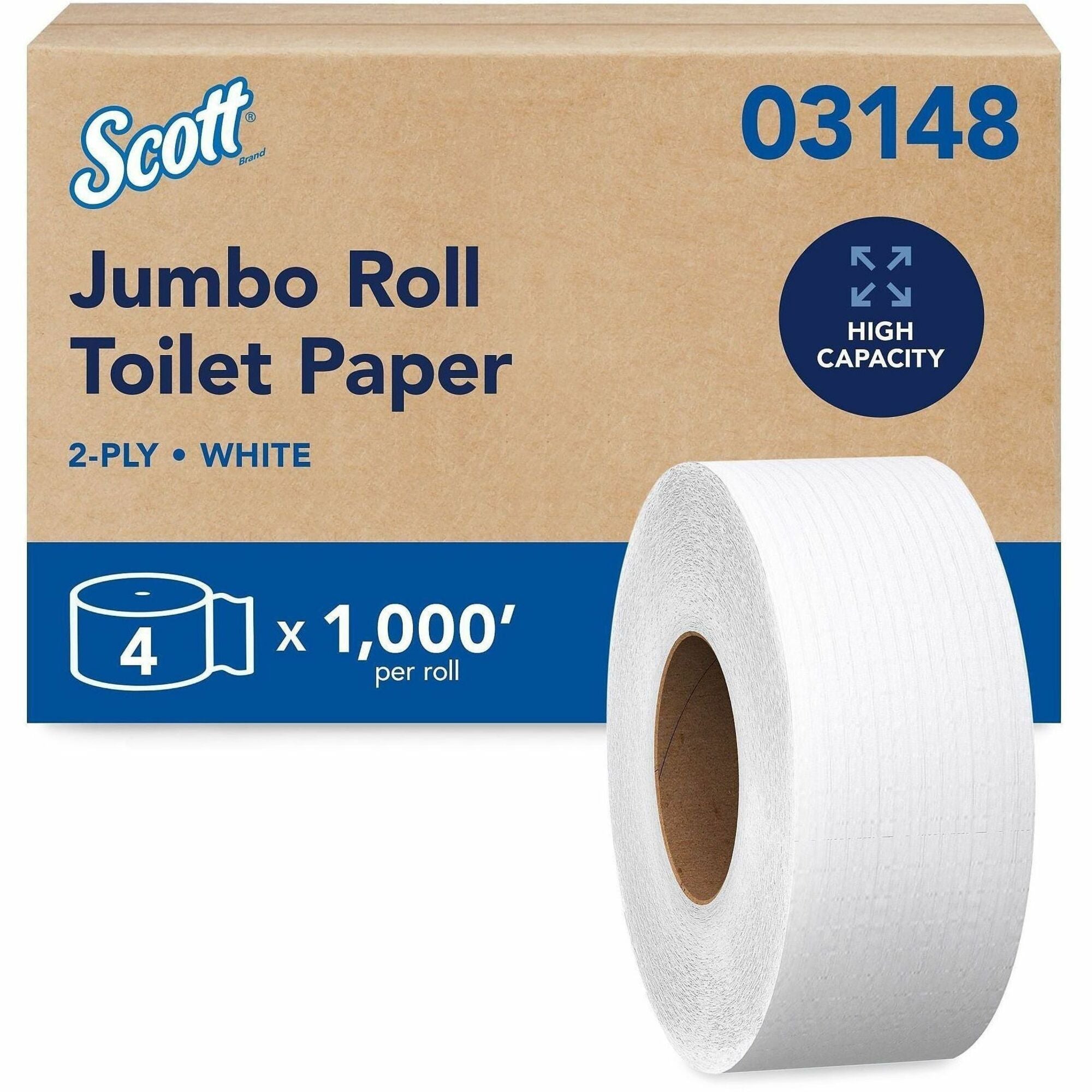 Scott High-Capacity Jumbo Roll Toilet Paper - 2000