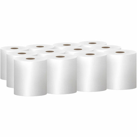 Scott Essential Universal Hard Roll Towels with Absorbency Pockets - 1 Ply - 8" Width x 800 ft Length - 7.87" Roll Diameter - White - 12 / Carton