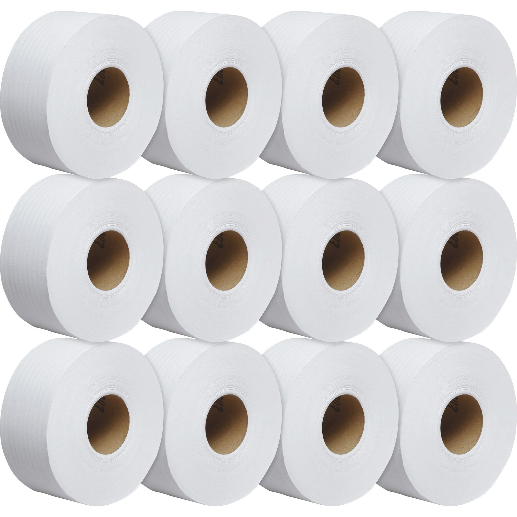 Scott JRT Jr Jumbo Roll Bath Tissue - 1 Ply - 3.55" Width x 2000 ft Length - White - Fiber - 12 / Carton
