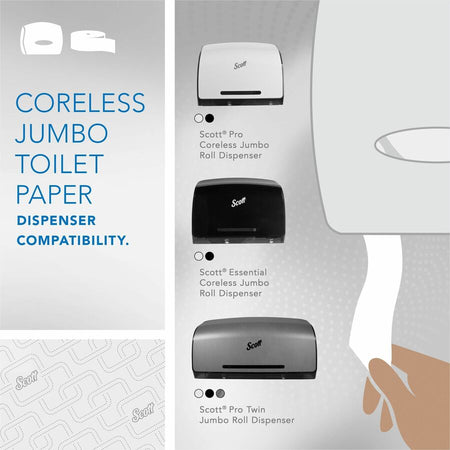 Scott Coreless High-Capacity Jumbo Roll Toilet Paper with Elevated Design - Alternate-Image8