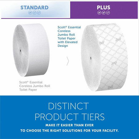 Scott Coreless High-Capacity Jumbo Roll Toilet Paper with Elevated Design - Alternate-Image2