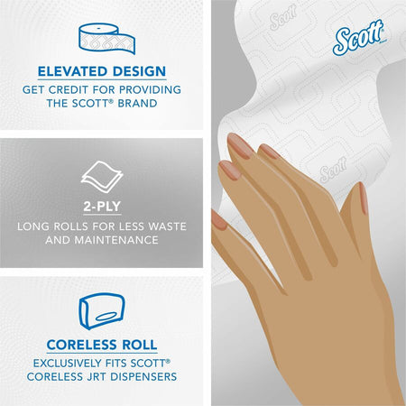 Scott Coreless High-Capacity Jumbo Roll Toilet Paper with Elevated Design - Alternate-Image10