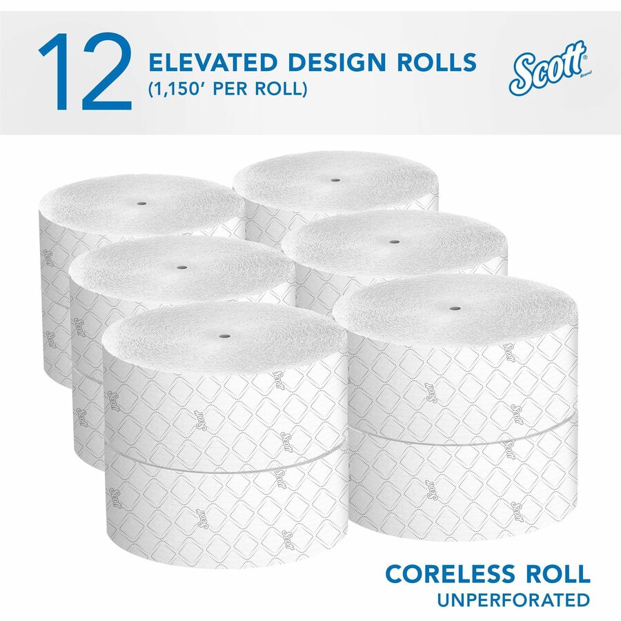 Scott Coreless High-Capacity Jumbo Roll Toilet Paper with Elevated Design - Alternate-Image1